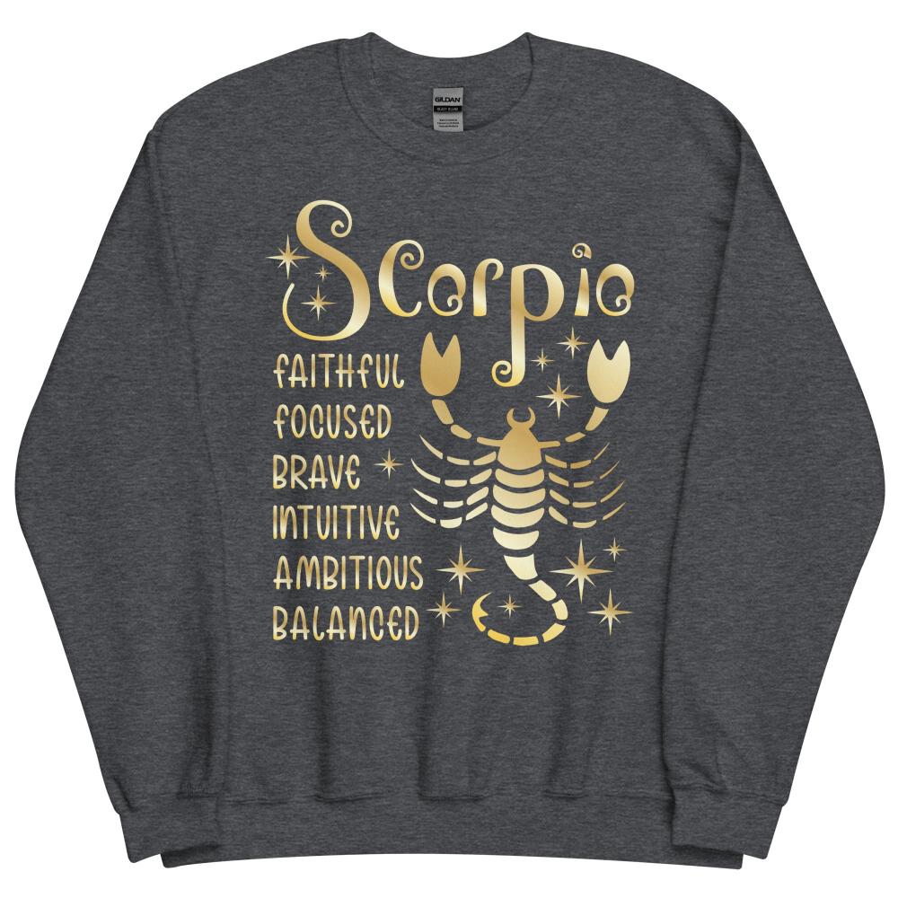 Sagittarius Zodiac Positive Traits Sweatshirt - Dark Heather Color - https://ascensionemporium.net